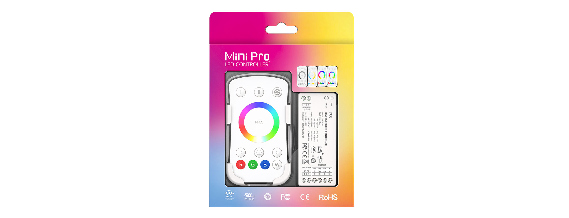 RGB RF 2.4G Wireless LED controller M4A+P3(Single-zone)