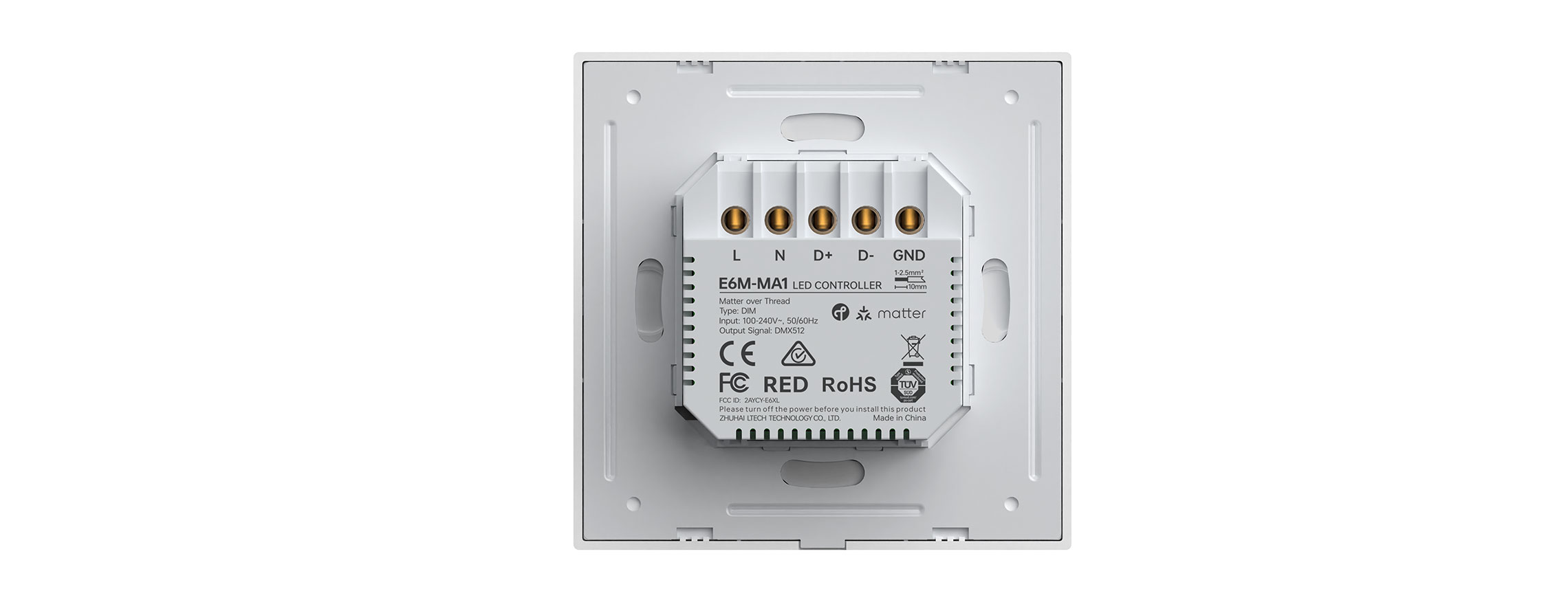 NFC可编程 Matter-DMX512 调光旋钮面板 E6M-MA1