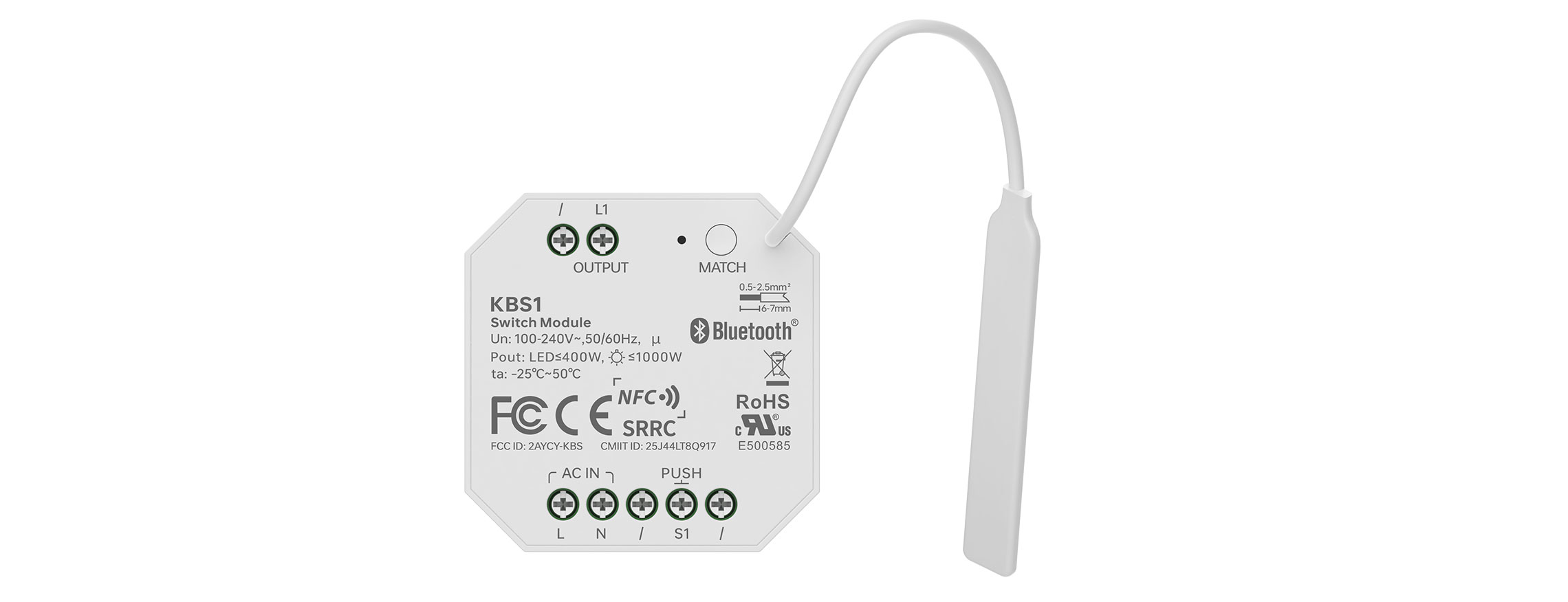 PHSH-Relay Bluetooth5.2 single-relay Switch Module KBS1